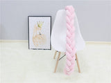 High Quality Long Knotted Braid Pillow Sofa Cushion Baby Bed Bumper In The Crib 1 2 3 4 Meter