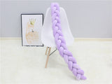High Quality Long Knotted Braid Pillow Sofa Cushion Baby Bed Bumper In The Crib 1 2 3 4 Meter