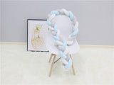 High Quality Long Knotted Braid Pillow Sofa Cushion Baby Bed Bumper In The Crib 1 2 3 4 Meter