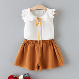 Bear Leader New Summer Casual Children Sets Flowers Blue T-shirt+  Pants Girls Clothing Sets Kids Summer Suit For 3-7 Years
