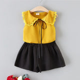 Bear Leader New Summer Casual Children Sets Flowers Blue T-shirt+  Pants Girls Clothing Sets Kids Summer Suit For 3-7 Years