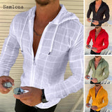 Fashion Long/Short sleeved Hoodie Zipper T shirt Men