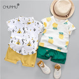 Baby Boy Clothes Sport Clothing Tracksuit Summer Casual Clothes Set T-shirt +shorts 2PCS Toddler Clothing Sets 0-4 Years