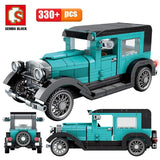 City Mechanical Classic Car MOC Model Bricks Creator Technic Classical Convertible Racing Vehicle Building Blocks Toys For Kids - shopwishi 