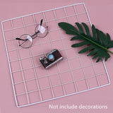 Modern Home Wall Decoration Iron Grid Decor Photo Frame Wall Art Display Mesh Storage Shelf Organizer Postcards DIY Rack Holder