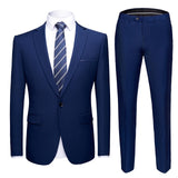 Business Formal Men Suits Solid One-button Blazer Pants Marriage Tuxedo male 2 Piece suit Men Terno wedding Suit slim fit 2020