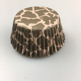 100pcs Brown Leopard Camouflage Cupcake Liner Baking Mold