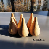 6pcs Handmade Painting Beech Wooden Dolls Loose Parts /DIY Painting Wood Honeycomb Mushrooms Cones Droplets Acorns Creative Toy