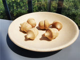 6pcs Handmade Painting Beech Wooden Dolls Loose Parts /DIY Painting Wood Honeycomb Mushrooms Cones Droplets Acorns Creative Toy