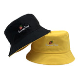 SMILE Bucket Hat Double Sided Bucket Hat Smiling face Unisex Fashion Bob Cap Hip Hop Gorro Men Summer Cap