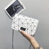 DOLOVE Women Fashionable Shoulder Bags New Female Messenger Bag Handbag Chain Wild Crack Printing Wild Crossbody Bag - shopwishi 