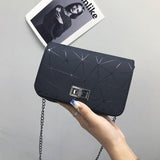 DOLOVE Women Fashionable Shoulder Bags New Female Messenger Bag Handbag Chain Wild Crack Printing Wild Crossbody Bag - shopwishi 