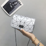 DOLOVE Women Fashionable Shoulder Bags New Female Messenger Bag Handbag Chain Wild Crack Printing Wild Crossbody Bag - shopwishi 