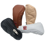 AUTO -Anti-slip Zipper Closure Car Gear Shift Knob Cover Black Auto parts Car stall anti-slip leather case Driving control cover