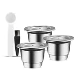iCafilas Reusable Stainless Steel Coffee Capsule for Nespresso Crema Maker
