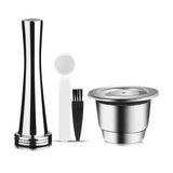 iCafilas Reusable Stainless Steel Coffee Capsule for Nespresso Crema Maker
