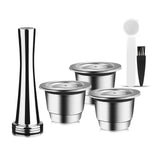 iCafilas Reusable Stainless Steel Coffee Capsule for Nespresso Crema Maker