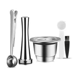 iCafilas Reusable Stainless Steel Coffee Capsule for Nespresso Crema Maker