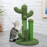 Cute Cactus Pet Cat Tree Toys with Ball Scratcher Posts for Cats Kitten Climbing Tree Cat Toy Protecting Furniture Fast Delivery