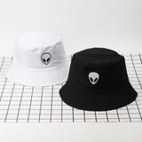 Unisex Embroidery Aliens Foldable Bucket Hat Women Men Beach Sun fishing hat Bob Summer Outdoor fisherman hat gorro pescador