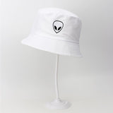 Unisex Embroidery Aliens Foldable Bucket Hat Women Men Beach Sun fishing hat Bob Summer Outdoor fisherman hat gorro pescador