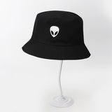 Unisex Embroidery Aliens Foldable Bucket Hat Women Men Beach Sun fishing hat Bob Summer Outdoor fisherman hat gorro pescador