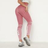 Patchwork Yoga Seamless Fitness Pants Fashion Hips Lifting Workout