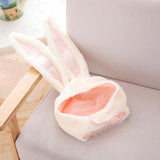 Halloween Cute Girls Plush Rabbit Bunny Ears Hat Earflap Cap Head Warmer Photo Supplies Bunny Ears Hat Rabbit Headgear Hats