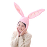 Halloween Cute Girls Plush Rabbit Bunny Ears Hat Earflap Cap Head Warmer Photo Supplies Bunny Ears Hat Rabbit Headgear Hats