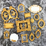 DIY Mirror Fondant Cake Decorating Tools Frame Cupcake Chocolate Wedding Cake Border Silicone Molds Kitchen Baking Moulds