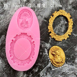 DIY Mirror Fondant Cake Decorating Tools Frame Cupcake Chocolate Wedding Cake Border Silicone Molds Kitchen Baking Moulds