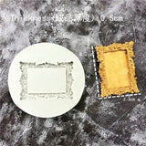 DIY Mirror Fondant Cake Decorating Tools Frame Cupcake Chocolate Wedding Cake Border Silicone Molds Kitchen Baking Moulds