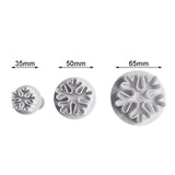3 pcs Sugarcraft Cake Decorating Tools Fondant Plunger Cutters Tools Cookie Biscuit Cake Snowflake Mold Set Baking Accessories