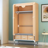 Non-Woven Fabrics Wardrobe Coffee Fabric Closet Portable Folding Dust-proof Waterproof Storage Cabinet Bedroom Home Furniture - shopwishi 