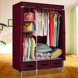 Non-Woven Fabrics Wardrobe Coffee Fabric Closet Portable Folding Dust-proof Waterproof Storage Cabinet Bedroom Home Furniture - shopwishi 