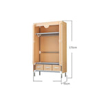Non-Woven Fabrics Wardrobe Coffee Fabric Closet Portable Folding Dust-proof Waterproof Storage Cabinet Bedroom Home Furniture - shopwishi 