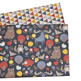 2PCS Dinosaur Dot, Fox  Animals Twill 100% Cotton Fabric,Patchwork Cloth,Sewing Quilting Fat Quarters Material For Baby&Child