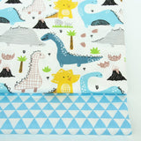 2PCS Dinosaur Dot, Fox  Animals Twill 100% Cotton Fabric,Patchwork Cloth,Sewing Quilting Fat Quarters Material For Baby&Child