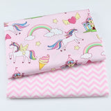 2PCS Dinosaur Dot, Fox  Animals Twill 100% Cotton Fabric,Patchwork Cloth,Sewing Quilting Fat Quarters Material For Baby&Child
