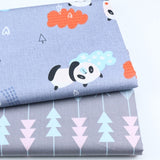 2PCS Dinosaur Dot, Fox  Animals Twill 100% Cotton Fabric,Patchwork Cloth,Sewing Quilting Fat Quarters Material For Baby&Child