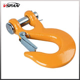 Yellow Half-Link Clevis Safety Latch Swivel Winch Hook for Jeep Wrangler JK TJ Off-Road 35000 lbs Recovery Kits 4X4 Accessories