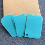 3 Pcs/Set Baking Pastry Tools Plastic Spatula Dough Scraper Plain Smooth Spatulas Cutters Cake Tool Confectionery Spatula