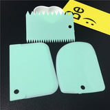 3 Pcs/Set Baking Pastry Tools Plastic Spatula Dough Scraper Plain Smooth Spatulas Cutters Cake Tool Confectionery Spatula
