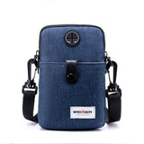 Fashion Men Messenger Bag Phone Pocket Crossbody Bag For Men Shoulder Handbag Multifunctional Male Small Flap Black