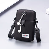 Fashion Men Messenger Bag Phone Pocket Crossbody Bag For Men Shoulder Handbag Multifunctional Male Small Flap Black