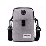 Fashion Men Messenger Bag Phone Pocket Crossbody Bag For Men Shoulder Handbag Multifunctional Male Small Flap Black