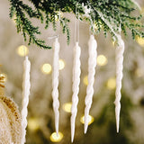 10pcs 13cm Christmas Simulation Ice Xmas Tree Hanging Icicle Ornament
