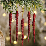 10pcs 13cm Christmas Simulation Ice Xmas Tree Hanging Icicle Ornament