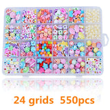 1200pcs DIY Handmade Beaded Children's Toy Creative Loose Spacer Beads