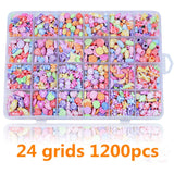 1200pcs DIY Handmade Beaded Children's Toy Creative Loose Spacer Beads